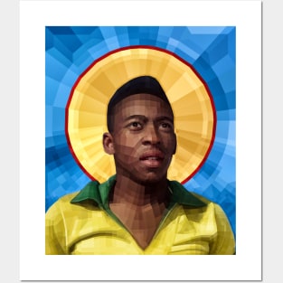 Pele Football Icon Posters and Art